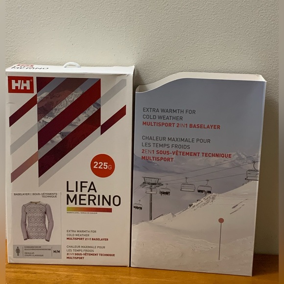 HH Helly Hansen LIFA Merino Wool Base Layer In Dusty Syrin Star Pixel NEW - Picture 7 of 10